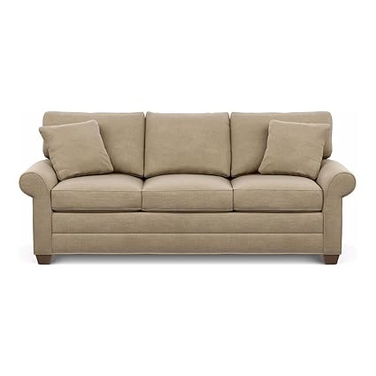 Ethan Allen Bennett Roll Arm Sofa 86 Sofa Palmer Oyster Chenille Fabric