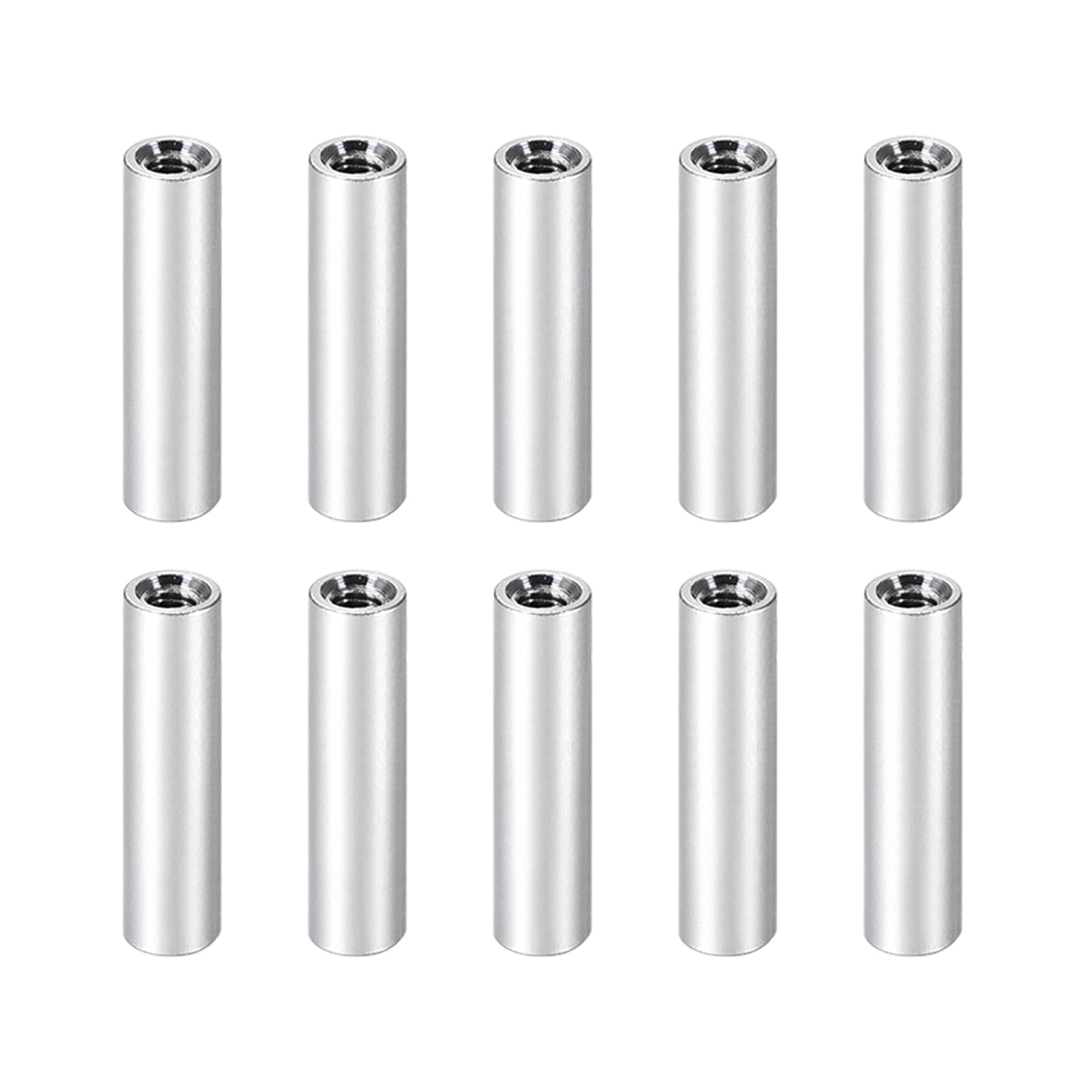 YOKIVE 10 Pcs Standoff Spacer, Aluminum Round Straight Spacer | Prevent Joint Deformation, Great for Robot, Drone (Silver, M3, 20mm)