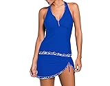 Standing Bikini Halter Sexy V-Neck Frill Irregular