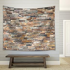 Decor Natural Stone Wall Textere - Fabric Wall Tapestry Home Decor - 51x60 inches