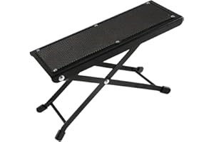 CENGNIAN Guitar Foot Stool Adjustable Guitar Leg Rest Step Footstool Black for Classical Guitar Player