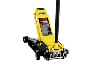 VEVOR Low Profile Floor Jack, 4 Ton (8818 lbs) Capacity, Steel Racing Floor Jack with Dual Pistons Quick Lift Pump, Hydraulic