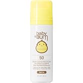 Sun Bum Baby Bum Mineral SPF 50 Roll-On Sunscreen - Vegan and Hawaii 104 Act Compliant (Without Octinoxate &amp; Oxybenzone) - Broad Spectrum Moisturizing UVA/UVB - Travel Size - 3 oz