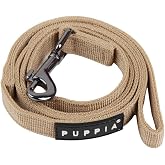 Puppia Two Tone Dog Lead Strong Durable Comfortable Grip Walking Training Leash for Small &amp; Medium Dog, Beige, Medium