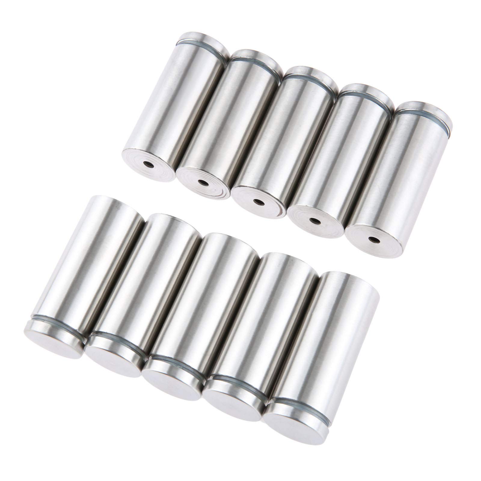 Hicello 10pcs Standoff Wall Fixings,Stainless Steel Advertisement Nails Screws 25x60mm for Sign Displays