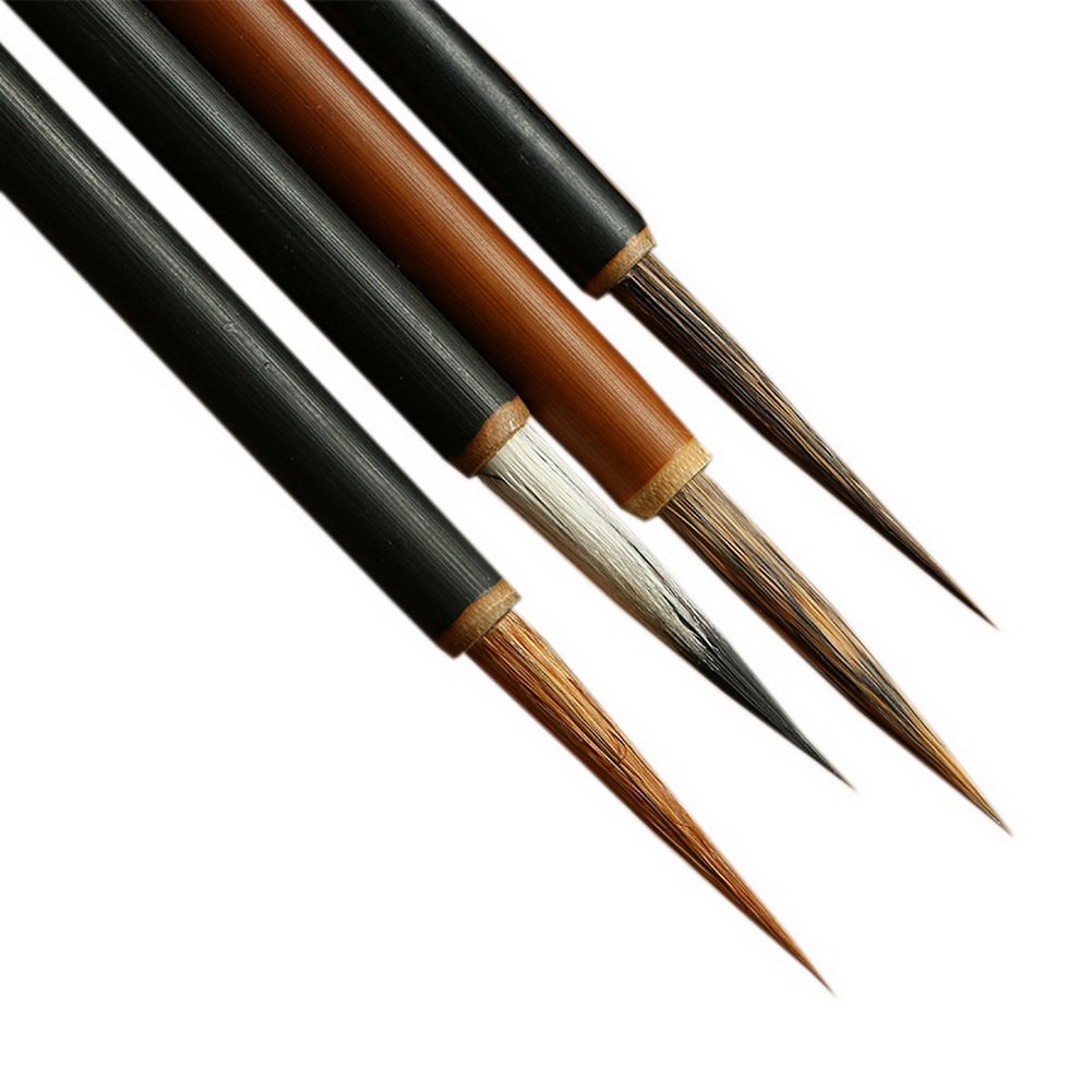 Set of 4 Chinese Painting Brushes Set Flower Bird Line-drawing Brushes