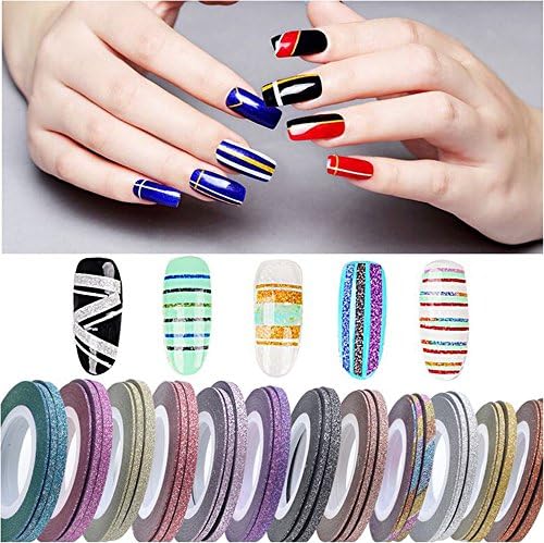 42 Pieces Nail Art Striping Tape Line Decoration, Matte texture,3 SIZE/With special trimming box