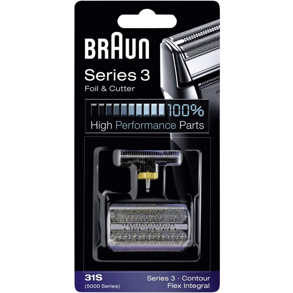Braun Series 3 Electric Shaver Foil Cartridge, 31S- Compatible with Braun Series 3 Contour and 5000 Series Flex XP Shavers Only