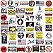 Hard Hat Stickers 50+ MEGA Pack, Tool Box Stickers and Decals, Funny Construction, Military, Veteran, Union, Patriotic USA Stickers for Adults, Make People Laugh at Work