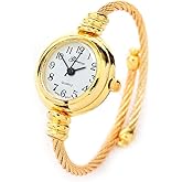 New Gold Geneva Cable Band Women's Small Size Bangle Watch