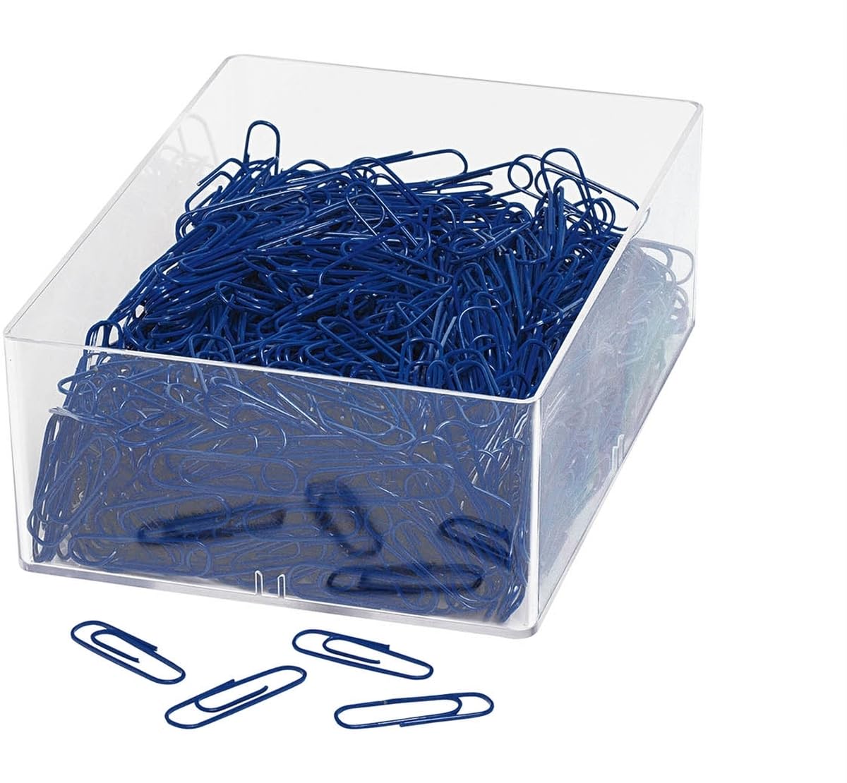 Wedo – 9012446 – Plastic Coated Metal Paper Clips 27 mm Pack of 1000 Blue