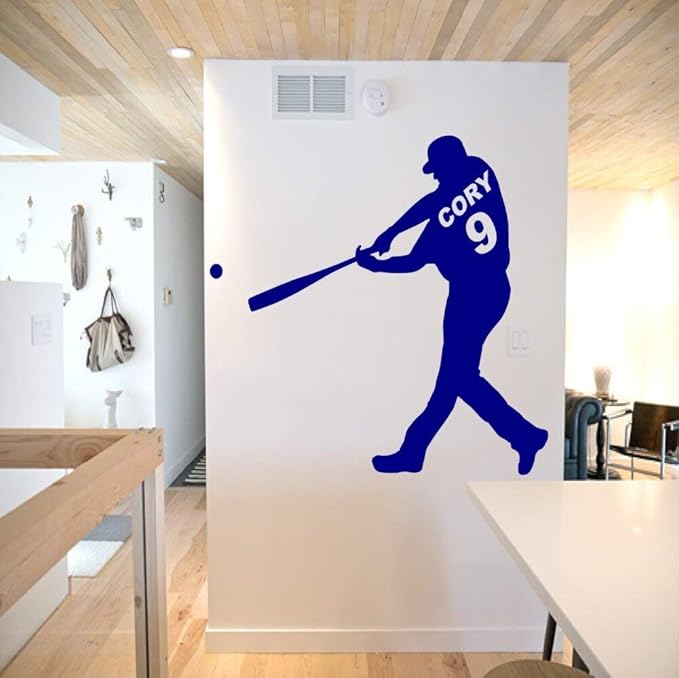 Ajcwhml Nombre y número Personalizado Etiqueta de la Pared del Jugador