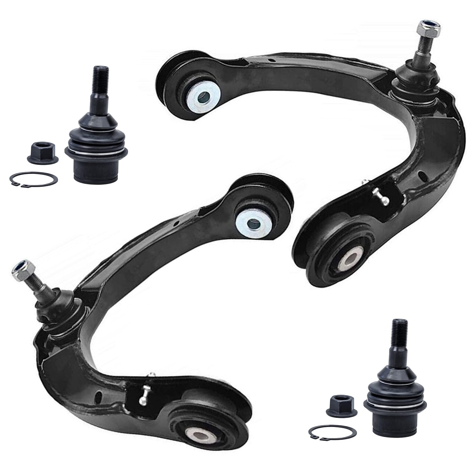 Detroit Axle - Front Control Arms Ball Joints for Dodge Durango Grand Cherokee, Upper Control Arms with Ball Joint Lower Ball Joints 2016 2017 2018 2019 2020 2021 Replacement Suspension Kit Image