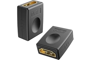 VCE (2 Pack) HDMI Female to Female Adapter Gold Plated High Speed HDMI Female Coupler 3D&4K Resolution