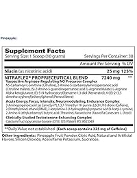 GAT clínicamente probado nitraflex, Testosterona Enhancing Pre Workout Pack de dos 30 porciones