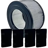 Slirceods 4000 Series Replacement Filter, Compatible with Queen Defender 4000 Replacement Filter 7500 360 Filte, H13 Filter+ 4 Charcoal Pre-Filter Wraps