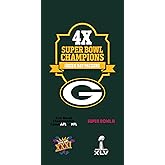 Northwest Green Bay Packers NFL 4X Super Bowl Champions Beach Towel, 30 x 60 inches, Multicolored