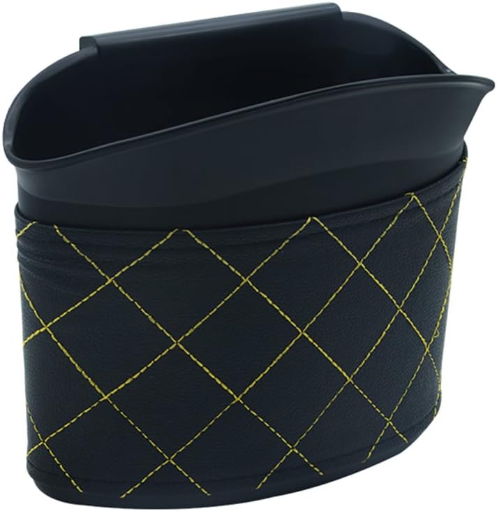 SevenD Car Trash Can, Plastic Garbage Bin, Hanging Recycle Universal Best Auto Mini Rubbish Bin Waste Bag Litter Container for Vehicle Office Study Room