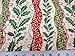 Discount Fabric Quilting Cotton Christmas Holly Red and Green Floral Stripes T18