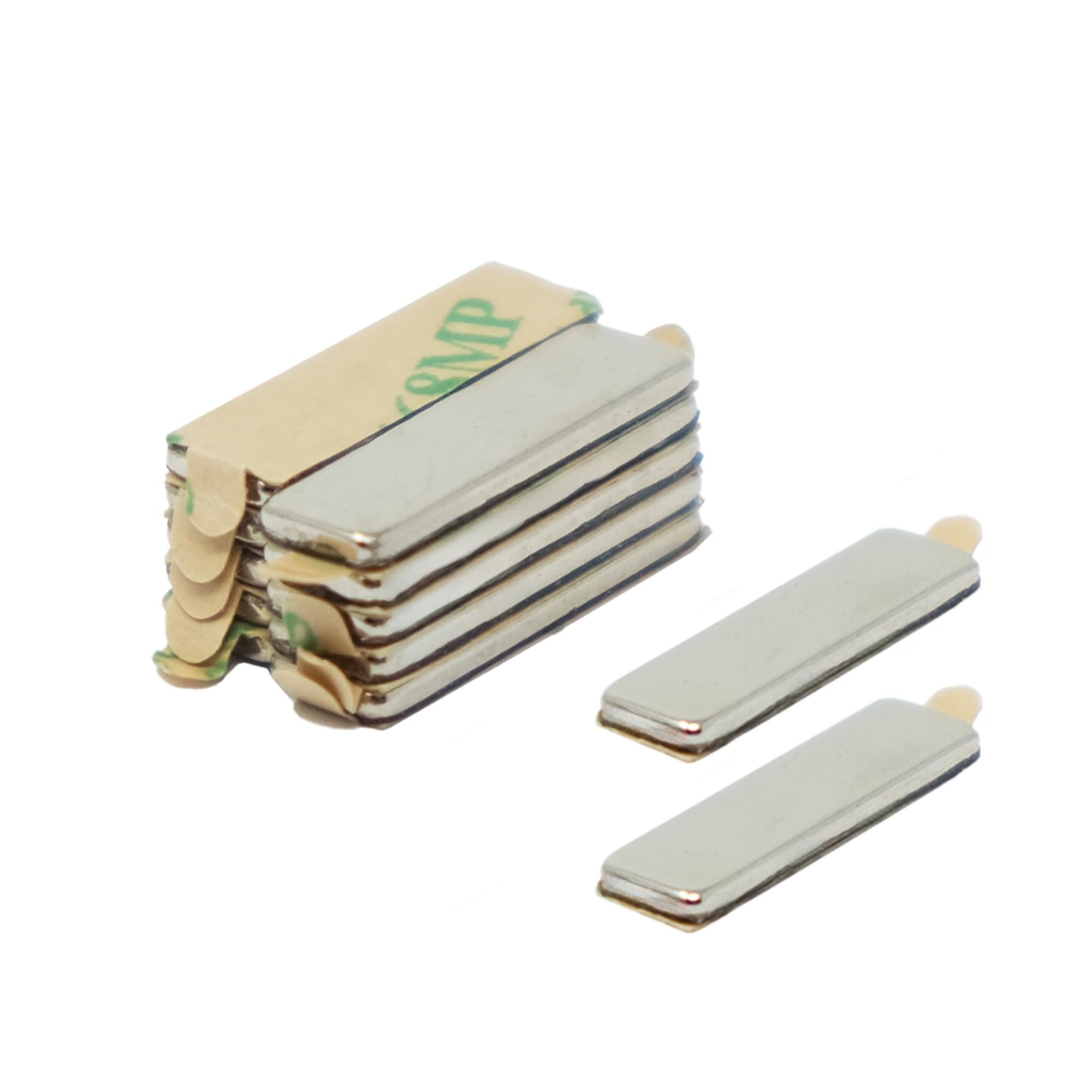 FIRST4MAGNETS Magnet Expert® Adhesive 20 x 6 x 1.5mm thick N42 Neodymium Magnet - 1.6kg Pull (North) (Pack of 10)