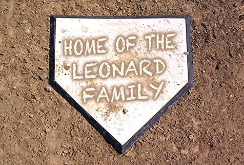 Personalized Dirty Home Plate Custom Baseball Door Mat