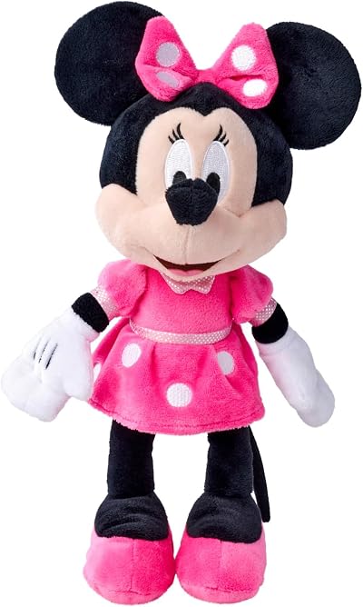 Disney Simba Minnie Mouse Official Cuddly Toy 25cm Pink White