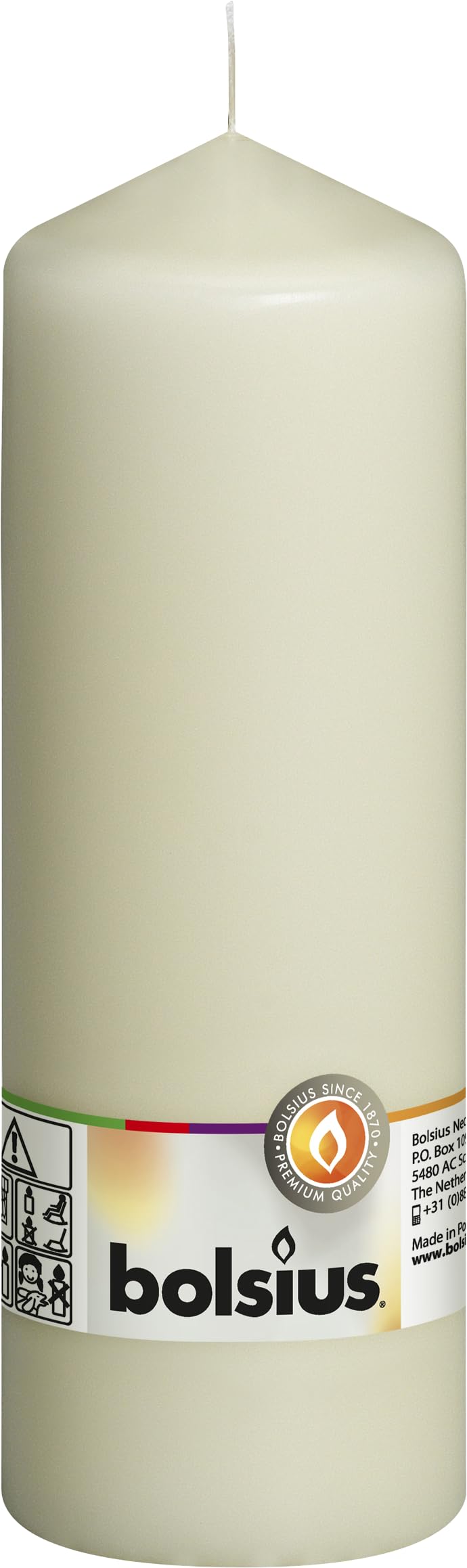 Bolsius Outdoor/Indoor Pillar Candle 200x68mm - Ivory