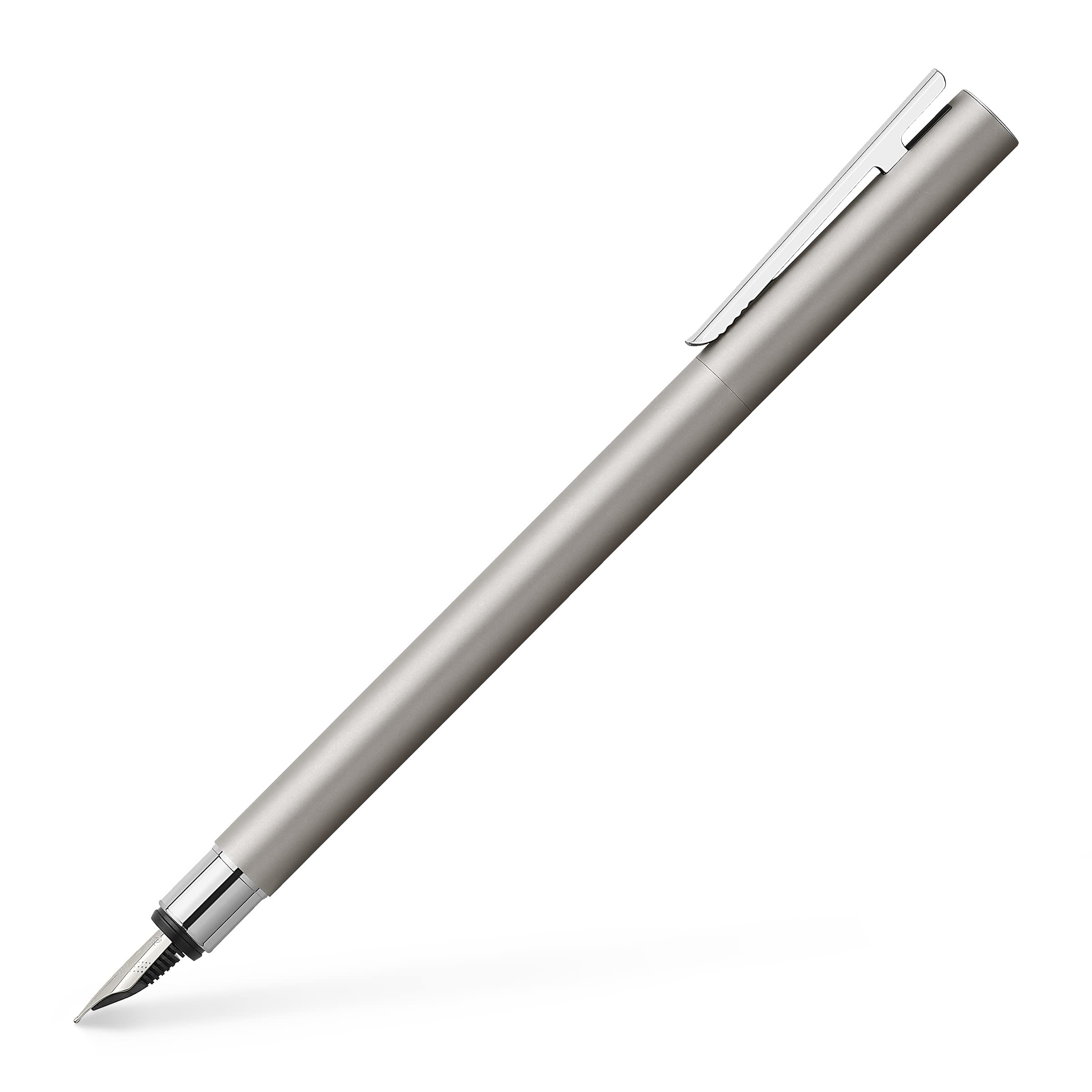 Faber-Castell Neo Slim 342101 Fountain Pen Stainless Steel Nib Width F Matte Silver