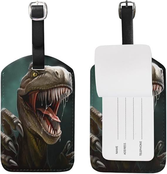 Tyrannosaurus Rex Dinosaur Pattern Print Bag Tags Luggage