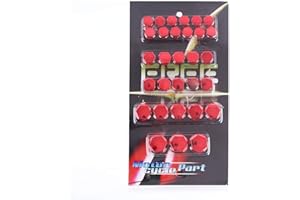 AQXREIGHT Motorcycle Screw Nut 30Pcs Fit for Plastic Electroplated Decorative Covers in 7 Colors