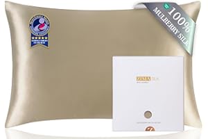ZIMASILK 100% Pure Mulberry Silk Pillow Cases for Hair and Skin, Soft, Hypoallergenic & Smooth, Both Sides Grade 6A Silk, with Hidden Zipper, Gift for Women Men, 1pc (Queen 20''x30'', Taupe)