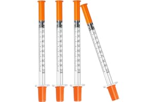 CARSLOONG U-100 30G 1ml/cc 5/16"(8mm) Syringes, Individual Package, Pack of 25