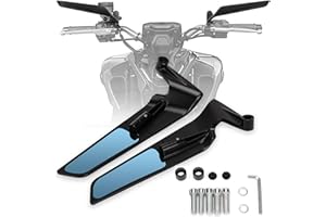 XINGWU Motorcycle Mirrors Anti-glare Stealth Mirror Adjustable Rotating Rearview Mirror Wind Wing Side Mirror for Z650 Z900 Z1000 Duke 390 790 1290 MT07 MT09 S1000 Street Bike Mirrors