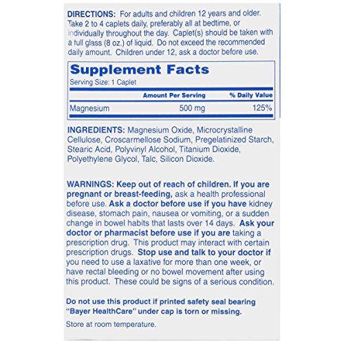 Phillips' Laxative Magnesium Caplets, 100 count, Stimulant & Cramp Free