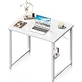Coleshome 32 Inch Small Computer Desk, Modern Simple Style Desk for Home Office, Study Student Writing Desk, White