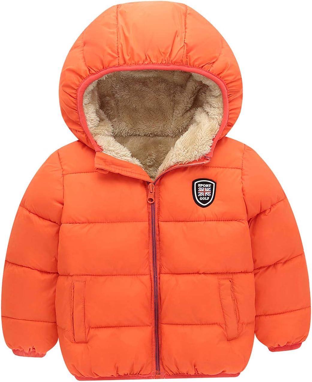 boys red padded coat