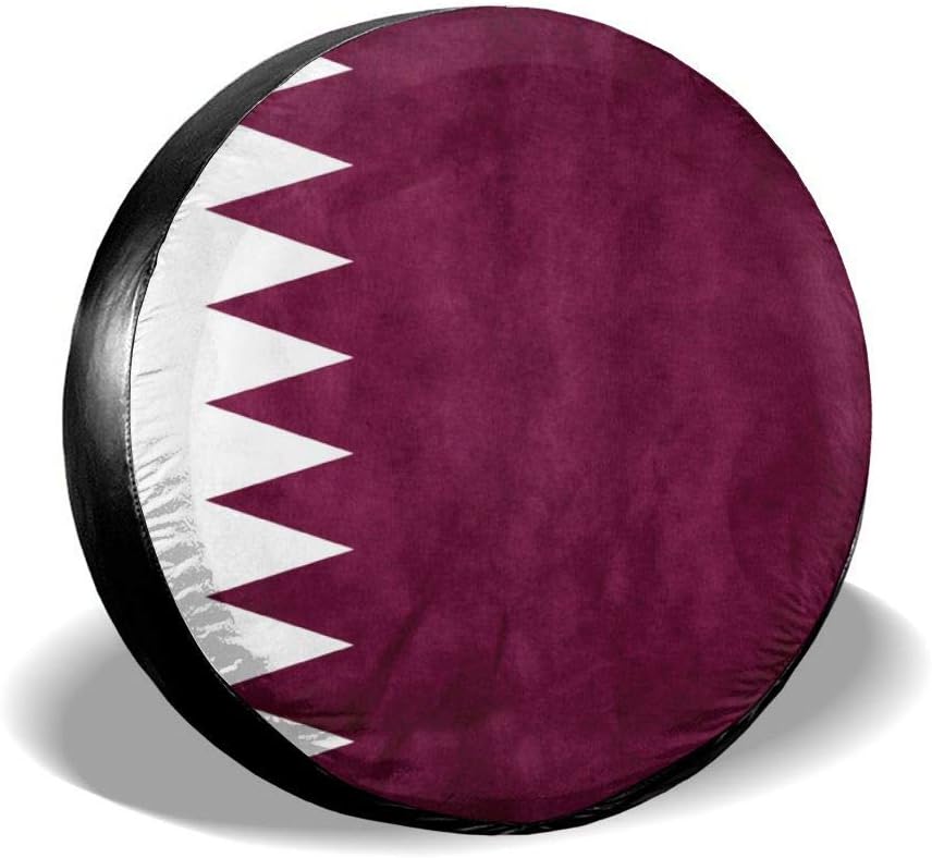 TGSCBN Flag Of Qatar 14-17 Inch Tire Covers Tire Protection Wheel Tyre Storage Bag