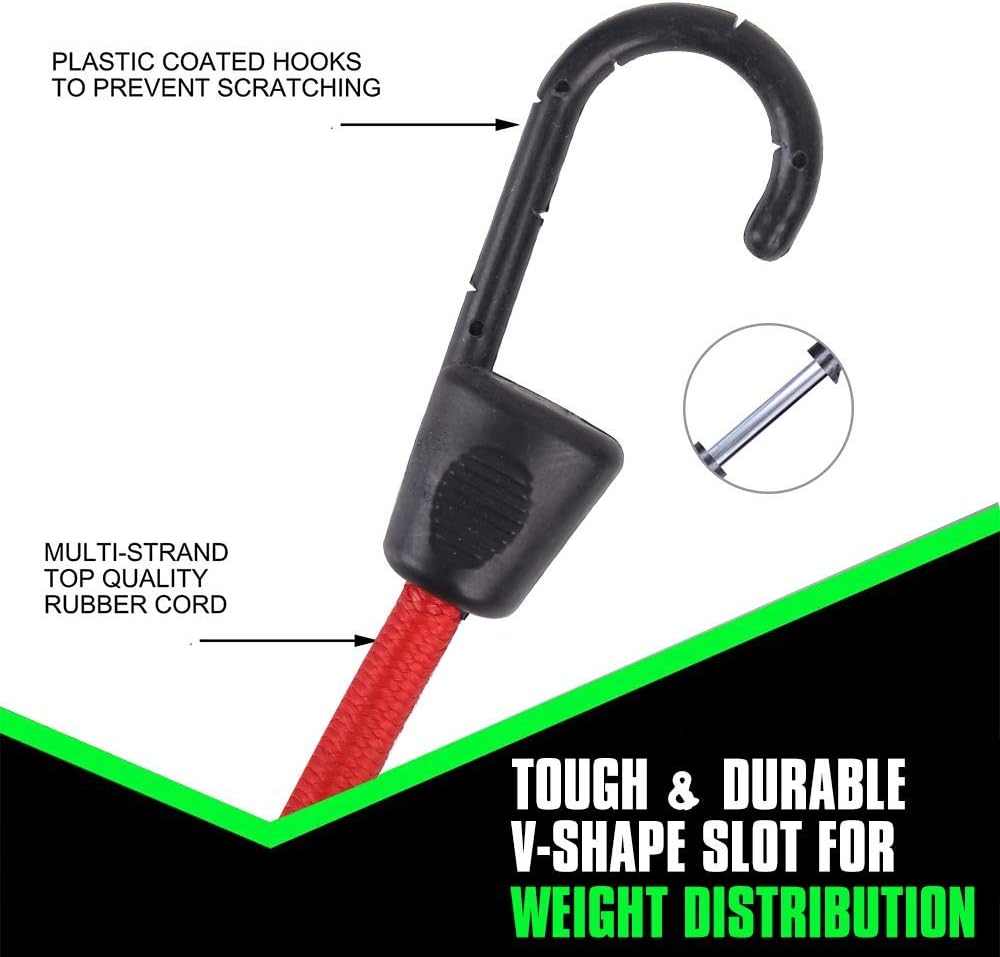 XSTRAP 30PK 23-Inch Red Bungee Cords - - 