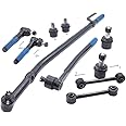 10pc Complete Front Suspension Steering Kit replacement for Ford Excursion Ford F-250 F-350 Super Duty RWD Models Only Inner & Outer Tie Rod Ends & Upper & Lower Ball Joints & Sway Bar End Links