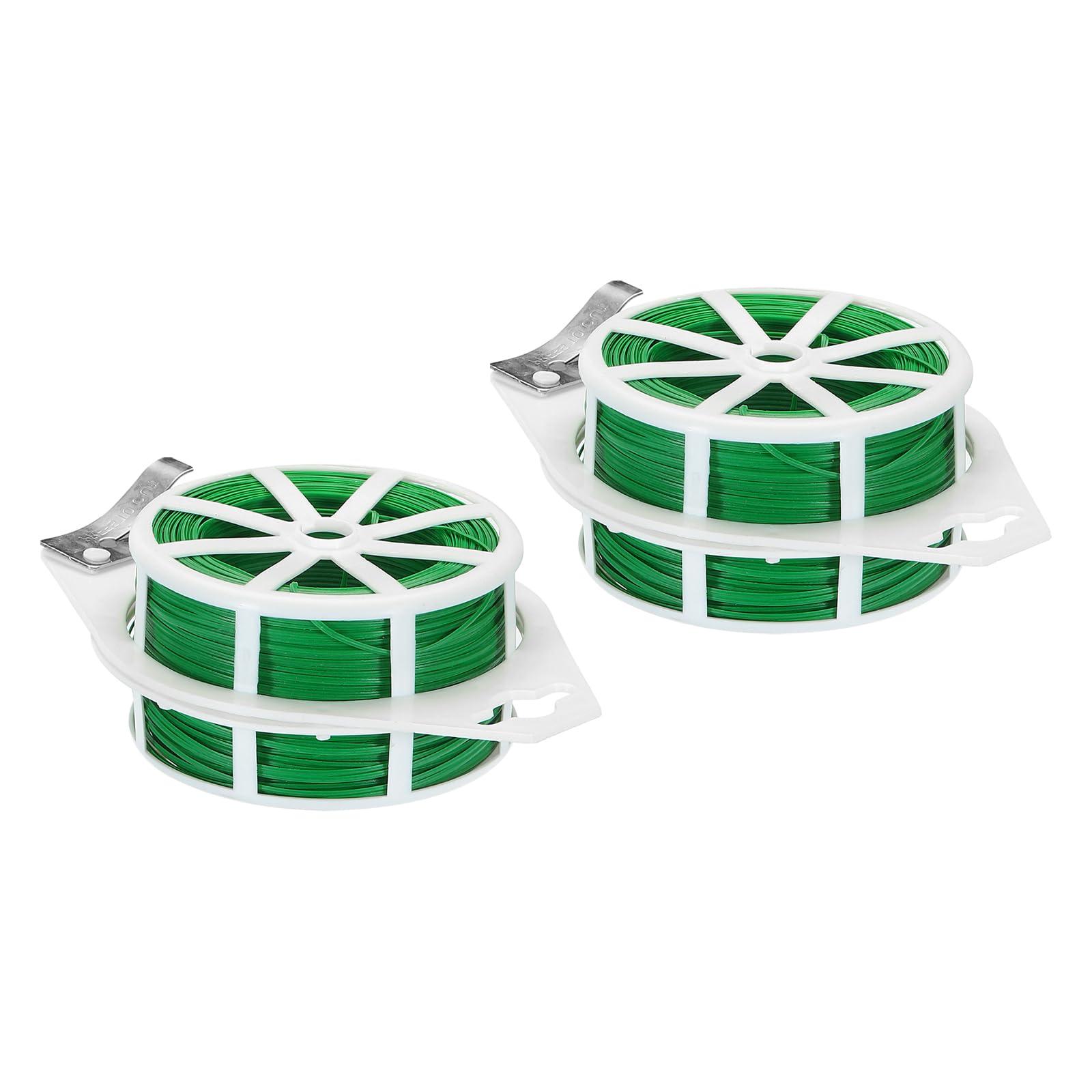 PATIKIL 492ft/150M Twist Ties, 2 Pack PE Garden Plant Ties with Cutter Reusable for Gardening Climbing Vines Office Home Cable Organizing, Green