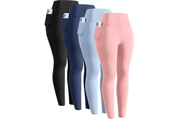 Mexholin Girls Leggings with Pockets,High Waisted Girls Athletic Leggings Yoga Workout Active Leggings Pants for Teen Girls