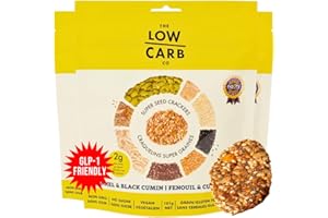 The Low Carb Co Super Seed Crackers, Gluten Free and Keto Friendly Healthy Snacks, Vegan, Zero Sugar, Paleo and Diabetic Frie