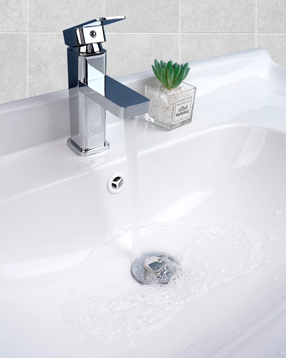 Hibbent All Metal Universal Bathroom Sink Stopper, for 1