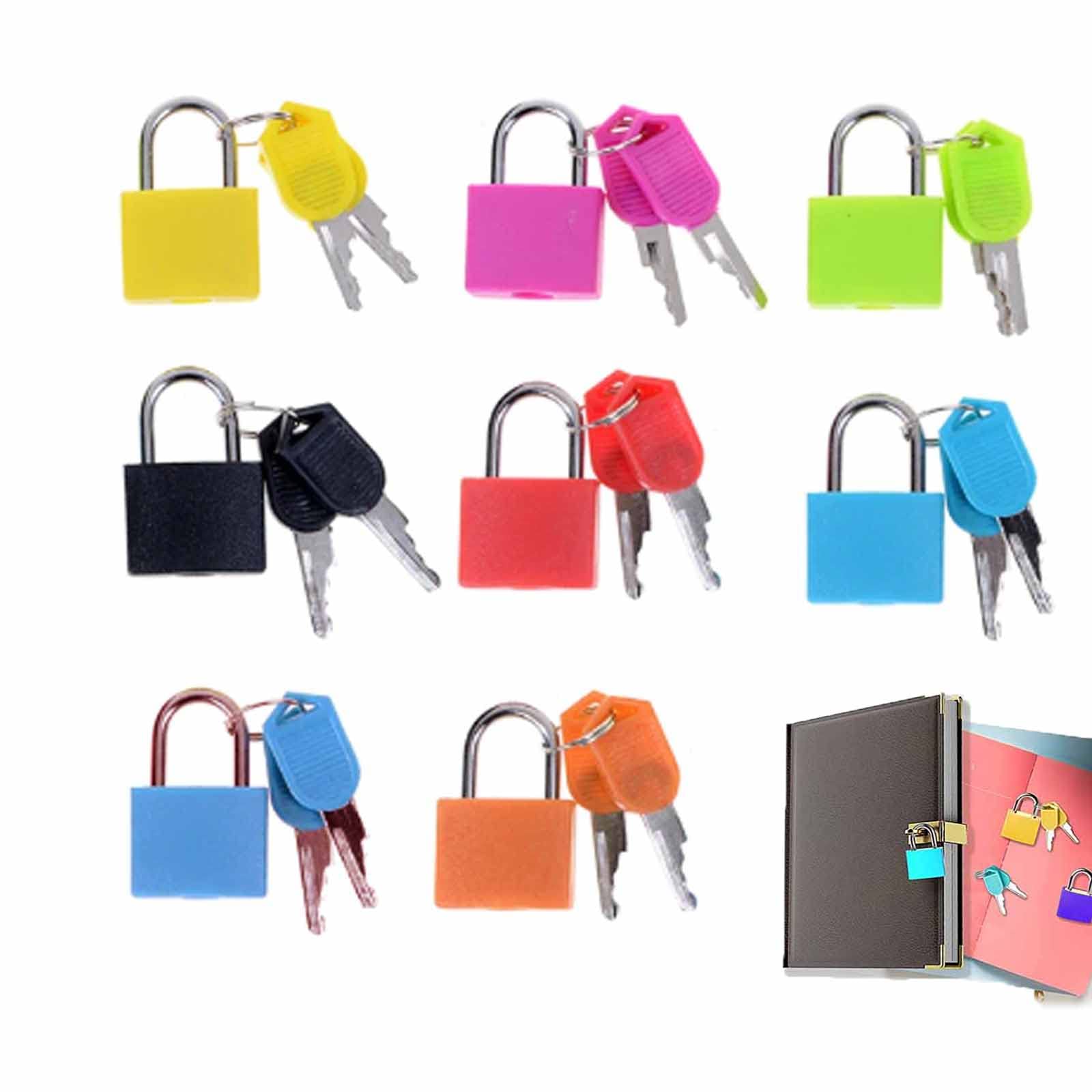 8 Pack Suitcase Locks with Keys, Suitcase Lock, Luggage Locks, Colored Padlocks with Keys for School, Small Suitcase Locks, Gym Locker, Travel Luggage Suitcase Bag Baggage Locks