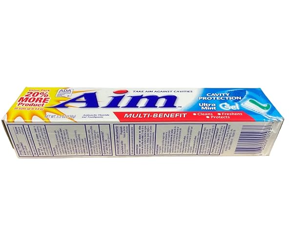 AIM MULTI-BENEFIT CAVITY PROTECTION GEL TOOTHPASTE, ULTRA MINT 5.50 OZ