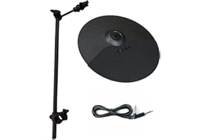 Alesis Nitro/Nitro Max 10 inch Cymbal with Choke, 22 inch Cymbal Arm/Clamp and Silverline Audio 10ft Connection Cable Bundle
