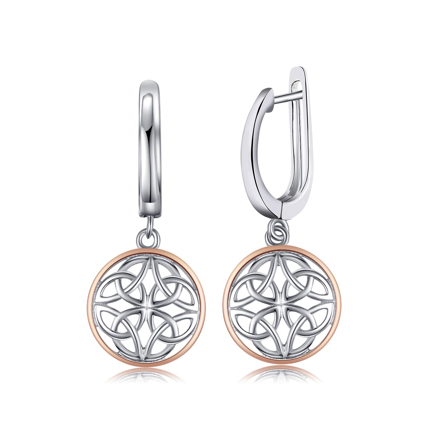 JewelryPalace Hollow Celtic Knots Drop Earrings 925 Sterling Silver