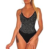 Lrady Women's Sheer Mesh Turtleneck Neck See Through Leotard Bodysuit Body Tops