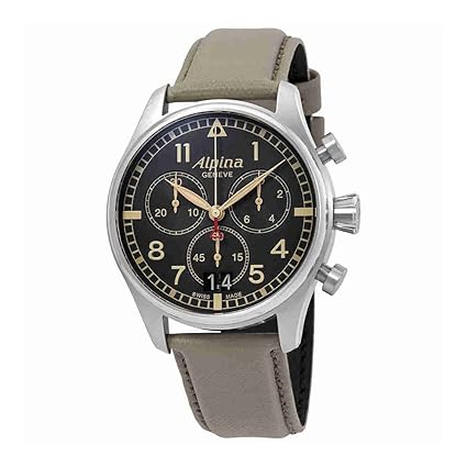 Startimer Pilot Chronograph Grey Dial Fabric Mens Watch Al-372Bgr4S6