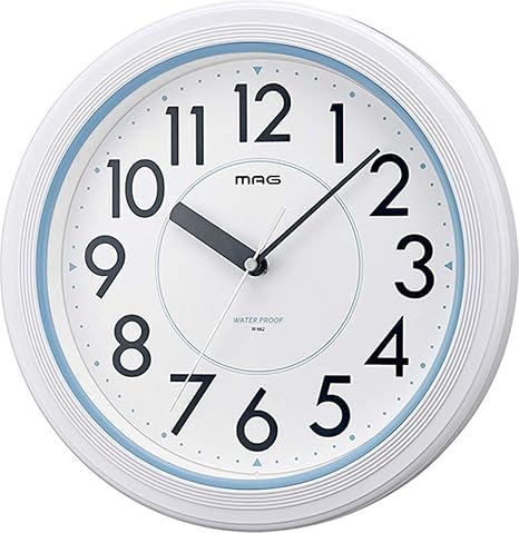 Amazon Com Mag Wall Clock Aqua Guard Analog Display Ipx7 Waterproof White W 662wh Z Home Kitchen